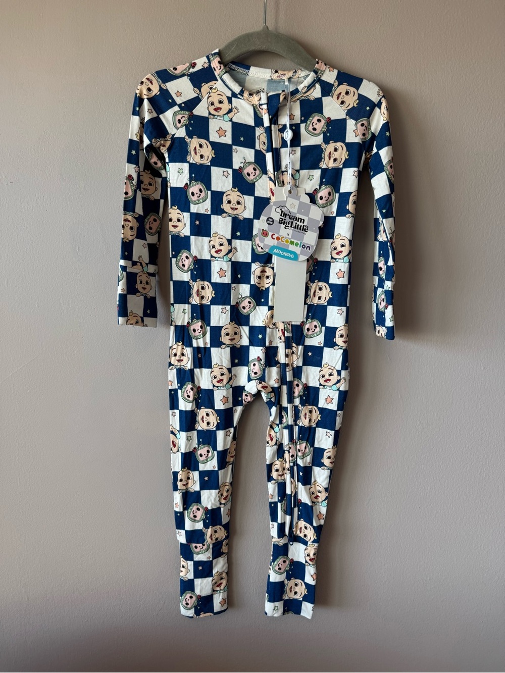 Dream Big Little X Cocomelon NWT Bamboo Checkered Character Sleeper 6-12 months